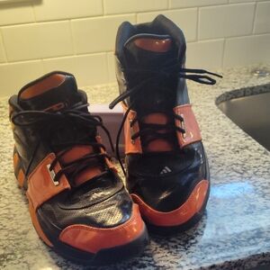 Men's Sneakers Fashion Adidas Gil ZERO Black and Orange High-Top Sneakers